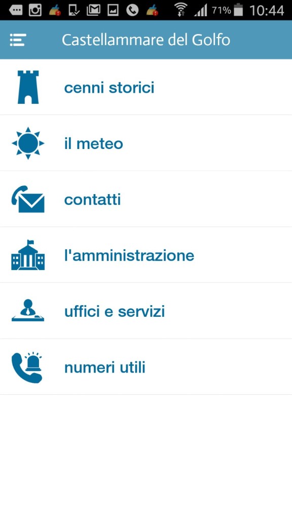 l'app Castellammare del Golfo il menu